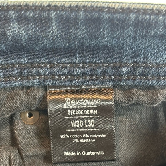 Revtown Decade Denim Sharp Jeans Men’s Size 30x30” in Dark Blue - Picture 6 of 9